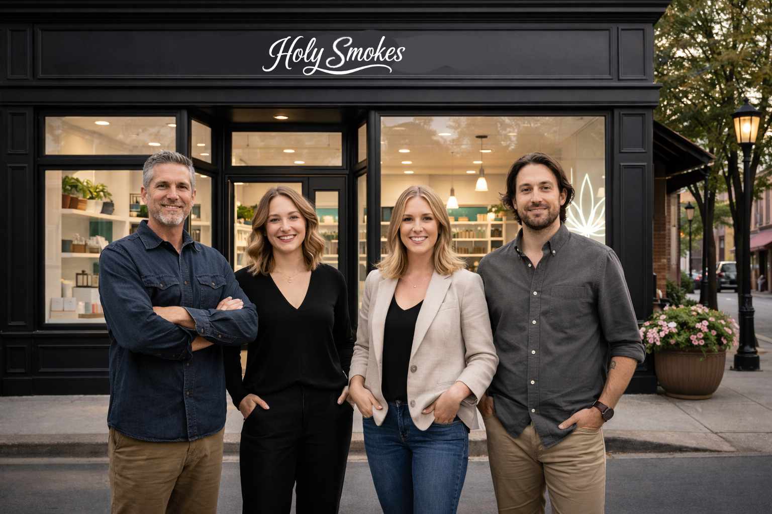 Holy Smokes storefront on South Main Street in Elmira, New York