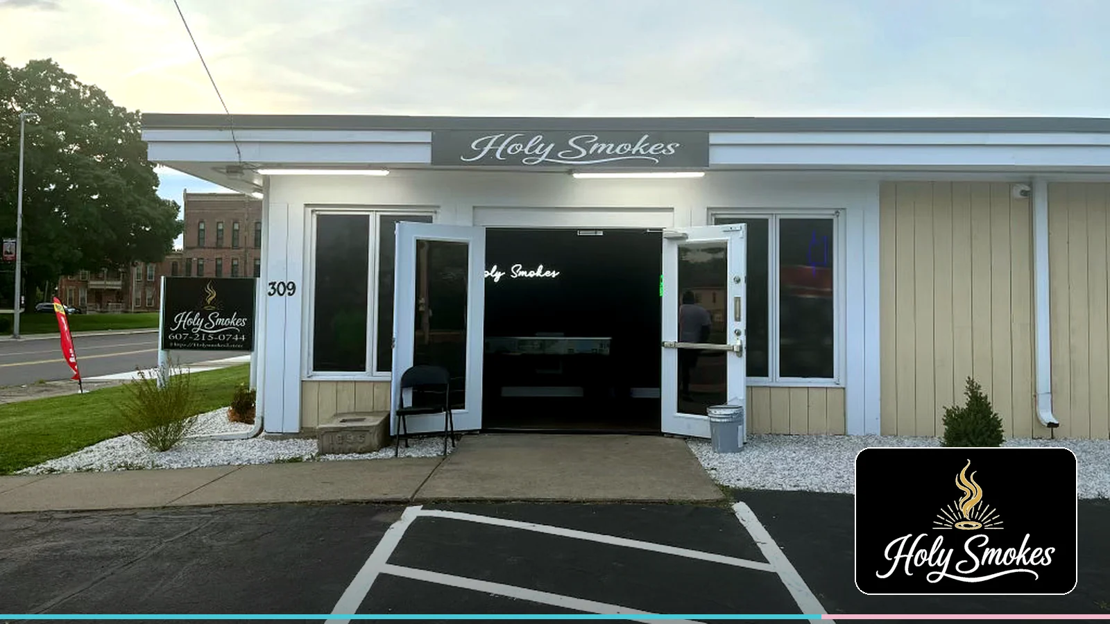Holy Smokes storefront location at 309 South Main Street in Elmira