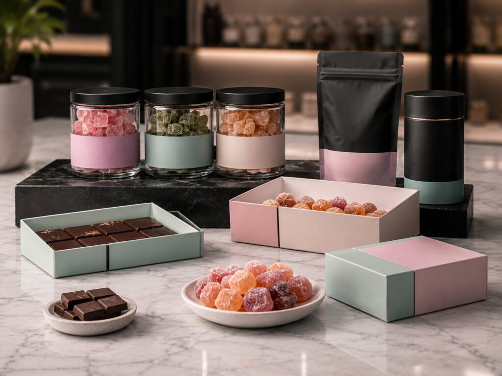 Cannabis gummies and chocolate edible products