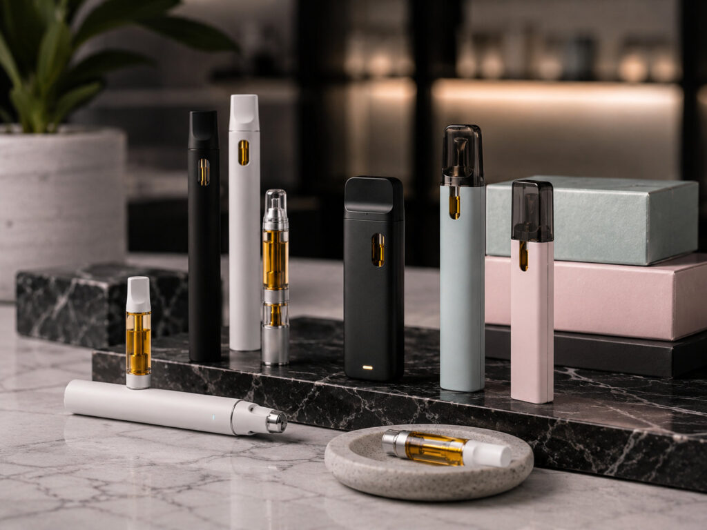 Cannabis vape pens, cartridges, and devices