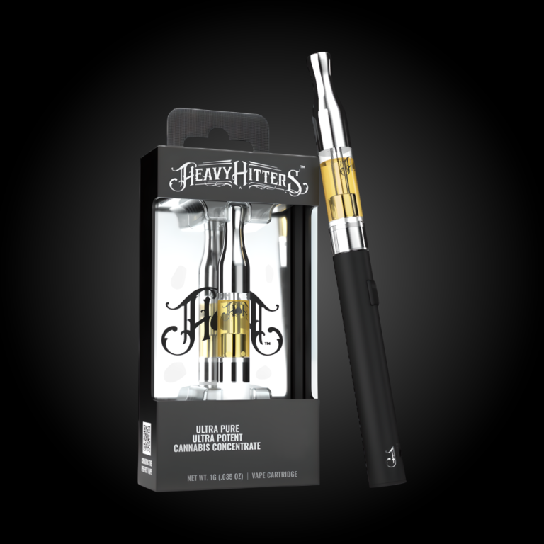Heavy Hitters Ultra 1g vape cartridge with New York retail packaging